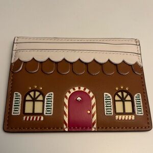 Kate Spade Gingerbread House Slim Leather Card Case